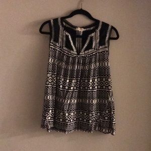 white and black blouse